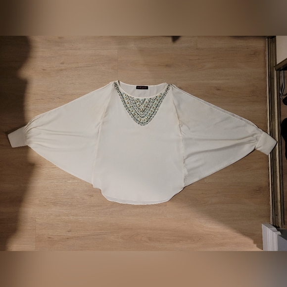 Pink Violet beaded blouse - Picture 4 of 5